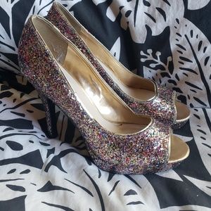 GLITTER HEELS!!!!!!!